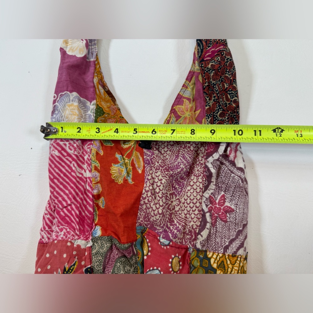 Hobo bag patchwork crossbody fabric purse sling small tear (bin Z) - Picture 6 of 9